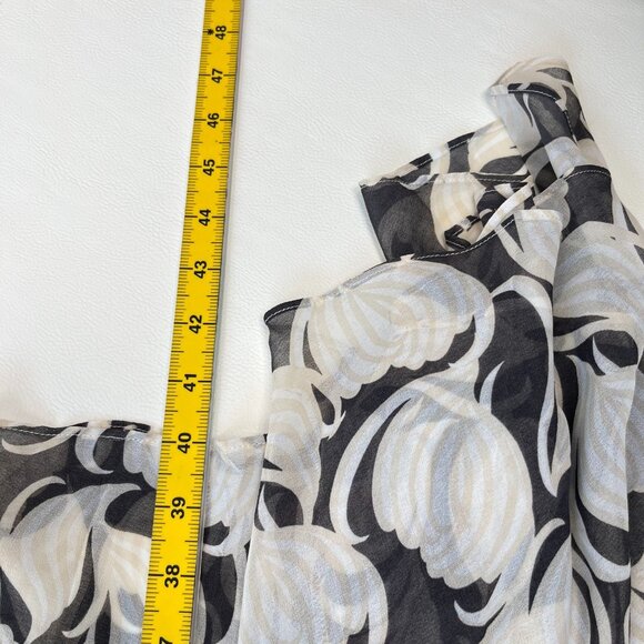 NWOT Mint Velvet Olivia Geometric Sheer Asymmetric Midi Dress US 6 UK 10 - Picture 12 of 13